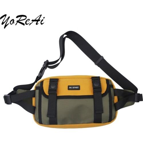 Nylon Mens Chest Bags Korean Couple Fashion Shoulder Bag Students Casual Sports Womens Waist Pack Crossbody Pack Messenger Bag
