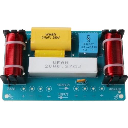 New WEAH-338 3 Way 120W Speaker Audio Frequency Divider Loudspeaker Crossover Filter