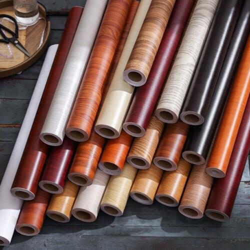 Wood Wallpaper Self Adhesive Vinyl Film Sticker for Home Decor Living Room Furniture Kitchen Contact Paper Waterproof Wall Paper