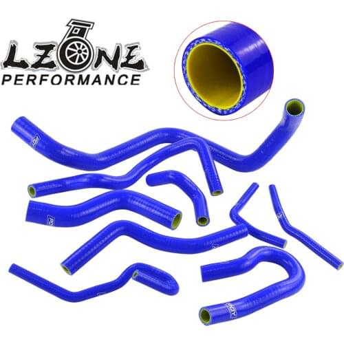 Blue & Yellow D15/16 Silicone Radiator Coolant Hose Silicone hose kit With PQY logo For Honda CIVIC SOHC D15 D16 EG EK 92-00