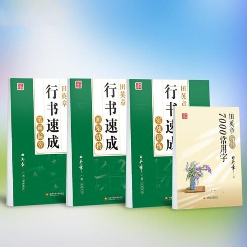 Copybook Xingshu Books Pen Getting Started Sketch Hard Pen Calligraphy Student Adult Calligraphy Sticker Writing Livros Chinese