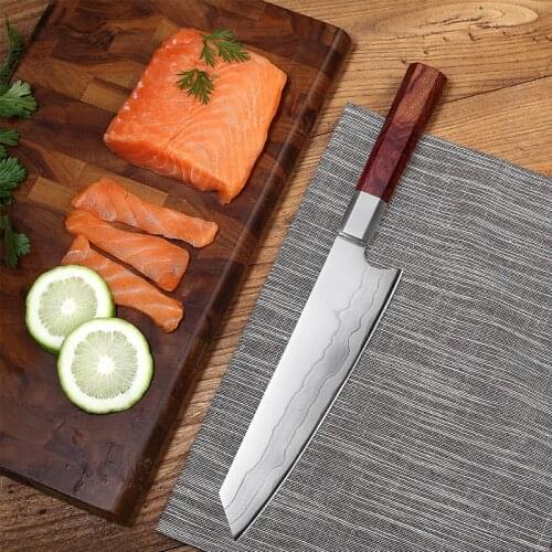 JUNSHENG Santoku Japanese kitchen knife Damascus steel chefs knife sharp steak knife cooking knife kitchen tool
