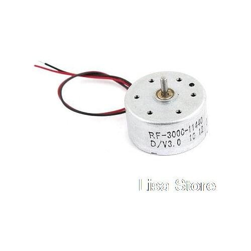 1.5-6.5V 1700-7300RPM 2 Wire Terminals Cylindrical Micro DC Motor