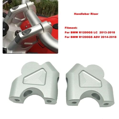 1 pair 32mm CNC Machining R1200GS Handlebar Risers Bar Clamp Extend Adapter With Bolts for BMW R1200 GS ADV R1200GS LC 2013-2018