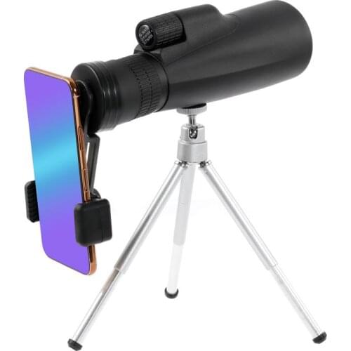 10-30X50 Night VisionTelescope Monocular High-Definition for Smartphone with Phone Holder Tripod Waterproof Bird Watching Hiking