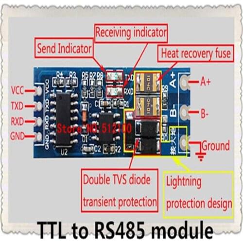 10pcs Single chip microcomputer ,TTL to RS485 module.rs485 to UART serial port, Level transfers, Hardware automatic flow control