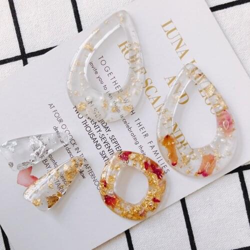 2 pieces / lotglassovalRoundWater drop shapebead caps earings fashion connectors for jewelry makingleather cord diy earrings