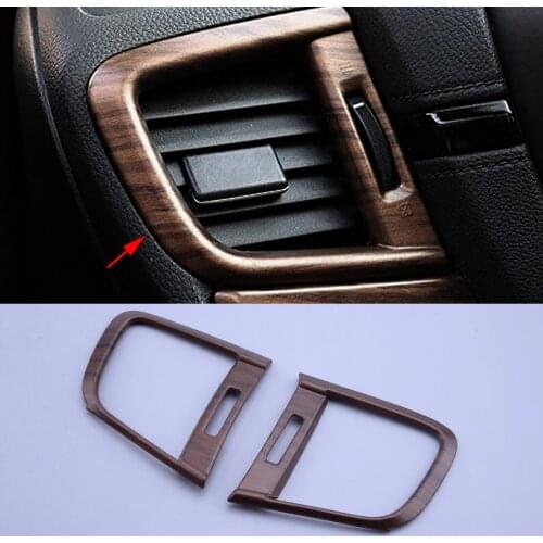 2Pcs Peach Wood Grain Side Air Vent Outlet Cover Trim Moulding Fit for Honda CRV 2017 2018 2019