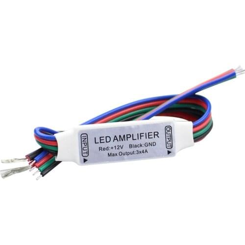 4 pin 12V 12A Mini Portable LED RGB Amplifier controller for RGB 5050/3528 SMD led strip LEEDSUN