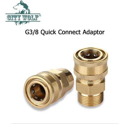 High pressure washer adaptor outside wire M 22 to G3/8 quick connect female adaptor car wash gun snow foam lance joint car clean