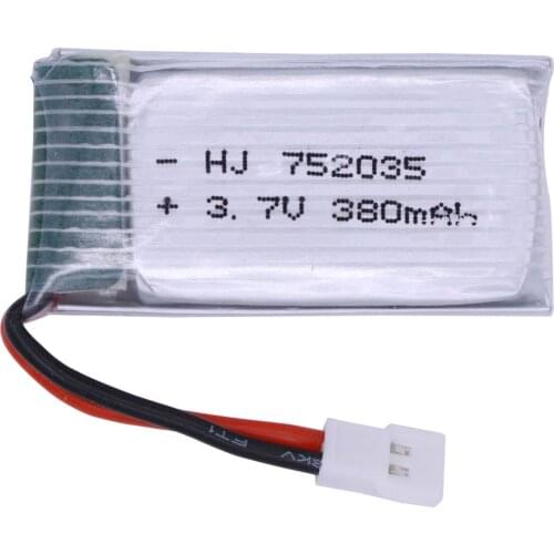 3.7V 380mAh Lipo Battery 25c For Hubsan X4 H107 H107L H107D JD385 JD388 RC Aircraft Multi-Rotors battery 752035
