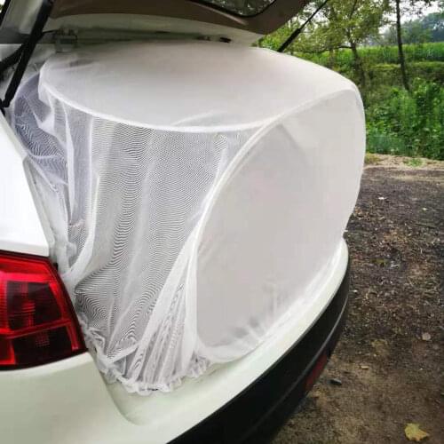 Car Cover Double Circle Car Rear Door Mosquito Net Anti-Mosquito Cabotage Tent For Part Top Open Tail Door SUV Only