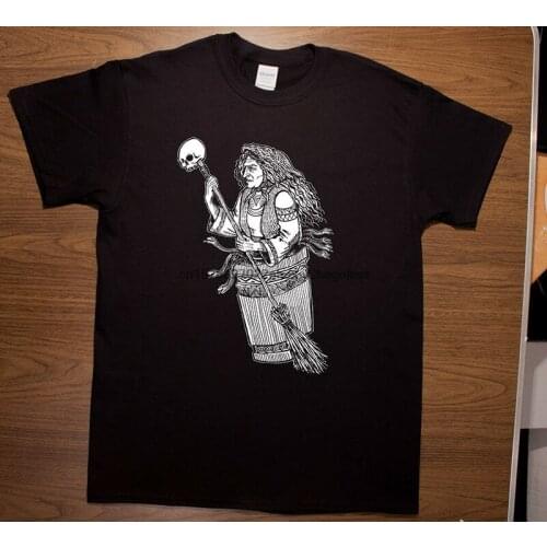 Baba Yaga T-Shirt Slavic Fairytale Dark Art Punk Horrow by Mike Vivisector