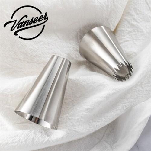 Large Piping Seamless Tips Stainless Steel Icing Piping Nozzle Cream Cookies Cake Smooth Pastry Tube Decorating Tools for Baker