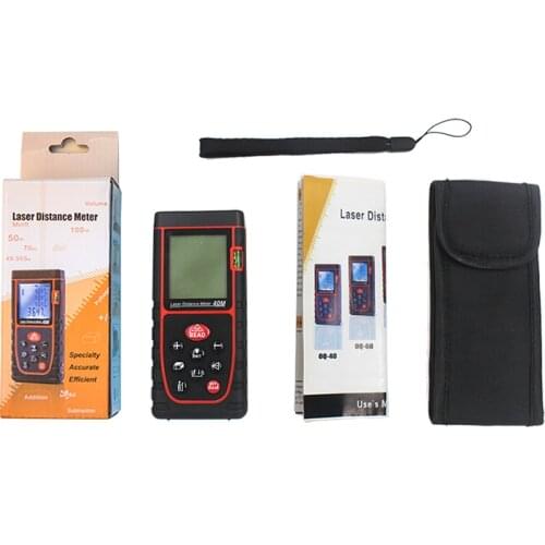 40M Digital laser rangefinder 131ft handheld distance meter Area-volume-Angle Calculation Laser range finder tape measure tool
