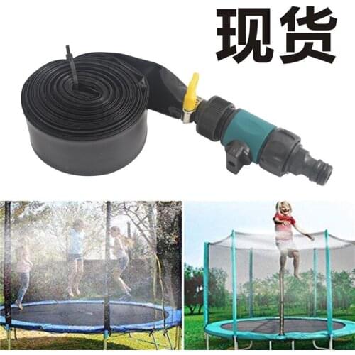 Childrens Trampoline sprinkler Durable Safe Multifunctional Water game Cooling Pipe Toy for Outdoor Garden Yard Park 39 Feet