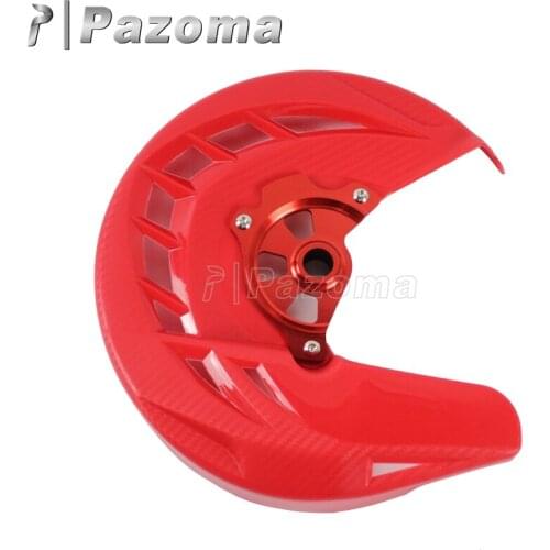 For Honda CR125R CR250R CRF250R CRF450R CRF250X CRF450X Motorcycle Red Front Brake Disc Guard Enduro Rotor Protector Cover 04-17