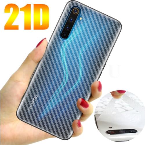 21D Curved Clear Back Carbon Fiber Screen Protector Realme X50 5G 6 5 7 8 Pro Back Film Full Cover Oppo Realme X2 Pro XT GT 5G