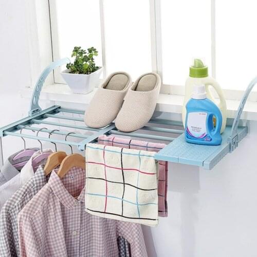 Creative Household Items Multi-functional Folding Rack Balcony Retractable Clothes Shoe-drying Rack Home Decoration Dropshipping