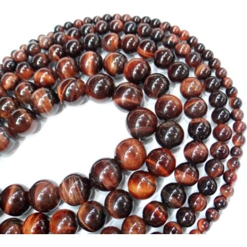 Natural Stone Yellow Tiger Eye Agates Round Loose Beads 6 8 10 12MM Pick Size DIY Bracelet Necklace Fashion Jewelry Making
