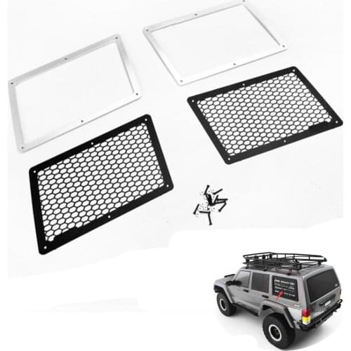 Metal window guard assembly for 1/10 rc crawler axial scx10 ii 90046-47 cherokee XJ