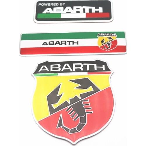 Metal Aluminum Italy Sticker Scorpion Adhesive Abarth Badge Decal Emblem for Fiat Viaggio Abarth Punto 124 125 500 Car Styling