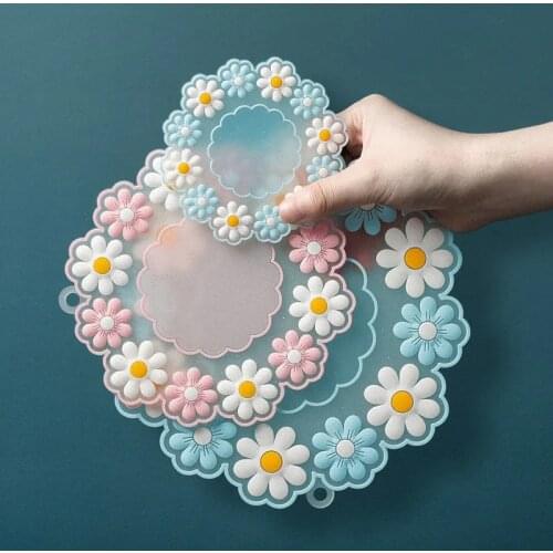 Cute Daisy Blossom Heat Insulation Table Mat Anti-skid Cup pads Tea Cup Milk Mug Coffee Cup Coaster Kitchen Accessories Placemat