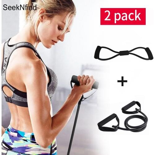 1+8 Word Type Set Elastic Pull Rope Yoga Rubber Tensile Resistance Bands Chest Developer Expander Exercise Tubes Fitness Band