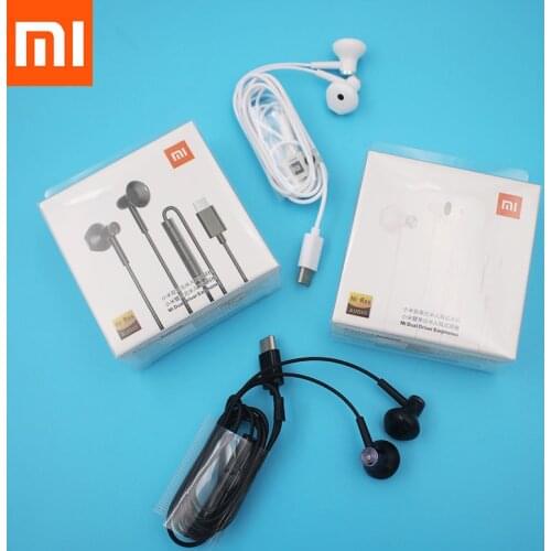 Xiaomi Mi 10 11 10T Pro 9 Type-C Earphone Dual Driver Earbuts Hybrid DC Seo In-Ear Earphones With Mic Wire For Mi8 Redmi K40 Pro