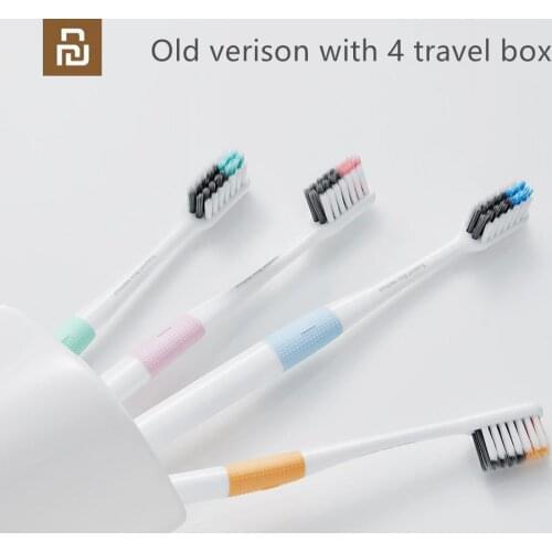 Original Doctor B Bass Method Tooth brush 4 Colors/set Include Travel Box DR.BEI Deep Cleaning Toothbrush