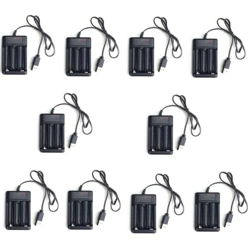 Lot 10PCS USB 3 Slots Output DC 5V Input 3.6V 250mAh Charger for Rechargable NI-MH NI-CD Lithium-ion AA Battery