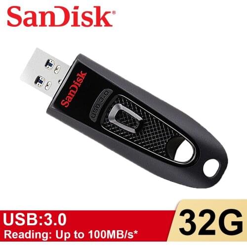 SanDisk Ultra USB 3.0 Flash Drive CZ48 16GB 32GB 64GB 128GB 256GB Pen Drive 100MB/s USB Stick for Desktop Laptop Netbook U Disk