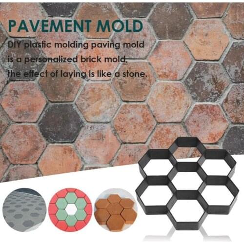30cmx30cm Hexagon Manual Paving Cement Brick Concrete Pavement Mold Path Maker
