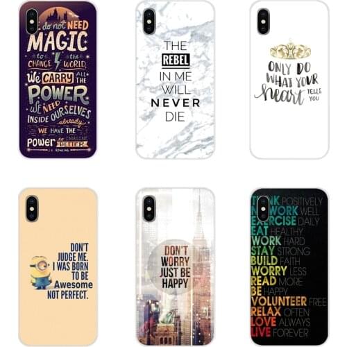 For Huawei G7 G8 P7 P8 P9 P10 P20 P30 Lite Mini Pro P Smart Plus 2017 2018 2019 Silicone Cover Inspirational Motivational Quotes