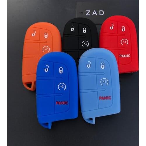 ZAD Silicone Case Shell Colorful Cover Case Silicone Gel Case For JEEP for Chrysler Dodge Auto Remote Control Car styliny Key