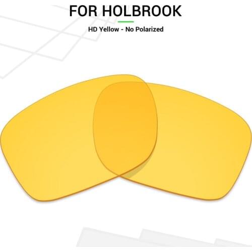 Mryok Anti-Scratch Replacement Lenses for-Oakley Holbrook Sunglasses HD Yellow