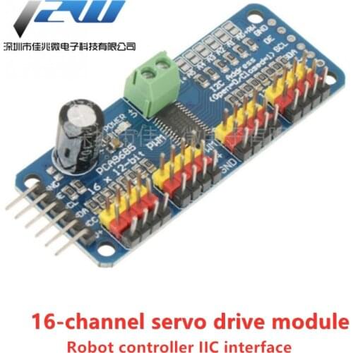 ROBOT TENSTAR 16 channel 12 bit PWM / Servo Driver-I2C interface module PCA9685 Raspberry pi shield module servo shield