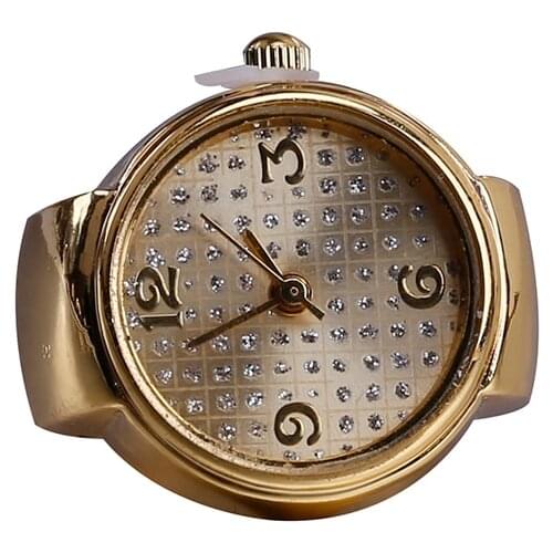 2 PCS Free shipping 2016 Popular Creative Lady Girl Steel Round Elastic Quartz Finger Ring Watches