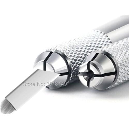 200pcs 0.2mm Lamina Tebori 18U Microblading Needles for Permannet Makeup Stainless Steel Tattoo Blades Eyebrow Lip Manual Pen