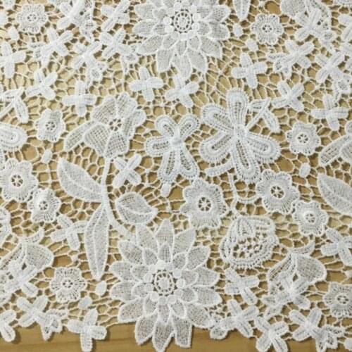 5yards 2018 High Quality Guipure Lace/Nigerian Lace Fabrics/Water Soluble African Embroidery Lace Fabric For Wedding Party Dress