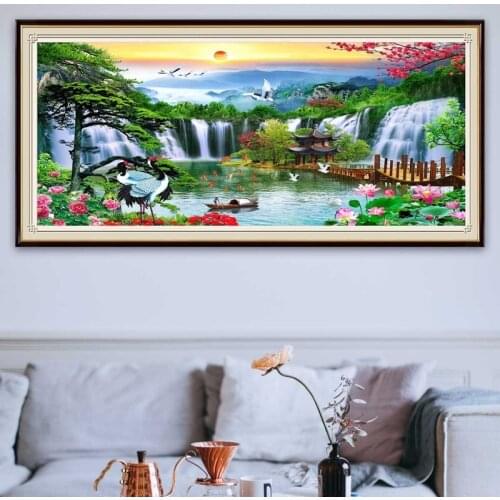 5D Christmas Decoration Diamond Painting Song Landscape Embroidery Full Round Drill Cross Stitch Mosaic Rhinestone Picture Decor