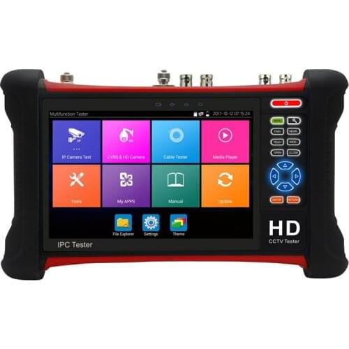 7" touch screen CCTV Tester Monitor UHD 4K H.265/H.264 Analog IP Camera Tester HDMI I/O DC POE Power Output CCTV Tester Pro X7