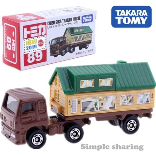 Takara Tomy Tomica No.89 Isuzu Giga Trailer House 1/64 Car Hot Pop Kids Toys Motor Vehicle Diecast Metal Model Collectibles New