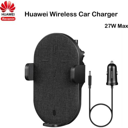 Huawei Wireless Car Charger 27W Max SuperCharge Qi Standard TÜV Certified Automatic Switch For Huawei Samsung iPhone 11 12