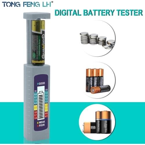 Digital Battery Capacitance Diagnostic Tool Battery Tester LCD Display Check AAA AA Button Cell Universal Tester