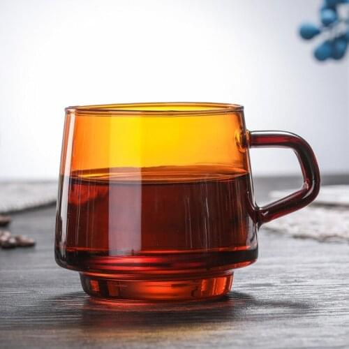 Colorful Coffee Mug High Borosilicate Glass Coffee Cup Tea Juice Milk Water Mug Durable caneca tazas Heat Resistant