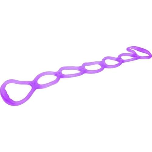 7 Ring Stretch Exercise Band,Resistance Bands,Yoga Stretching Arm Shoulders Foot,Fitness Home Gym,Purple