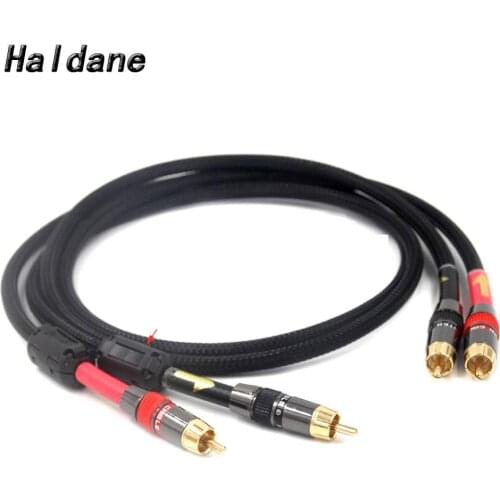 Haldane Pair HIFI RCA Cable High-performance Premium Hi-Fi Audio 2rca to 2rca Interconnect Cable for Amplifier CD Player Speaker