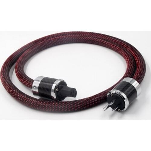 HIFI Pure Copper US Stardard AC Power Cord Cable, HIFI Mains Power Cable, Carbon fiber US Plug Audio Cable