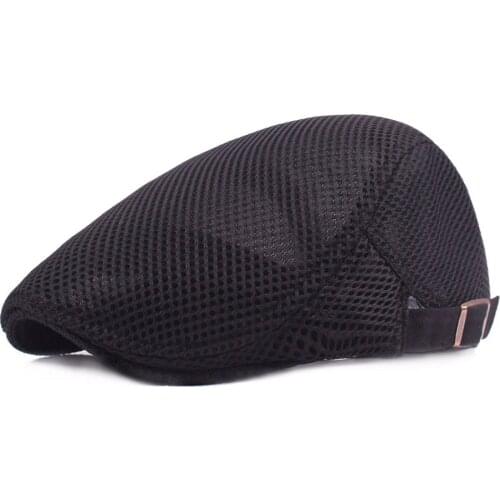2020 new beret mens summer youth mesh breathable forward cap middle-aged and elderly casual sun hats fashion mesh caps